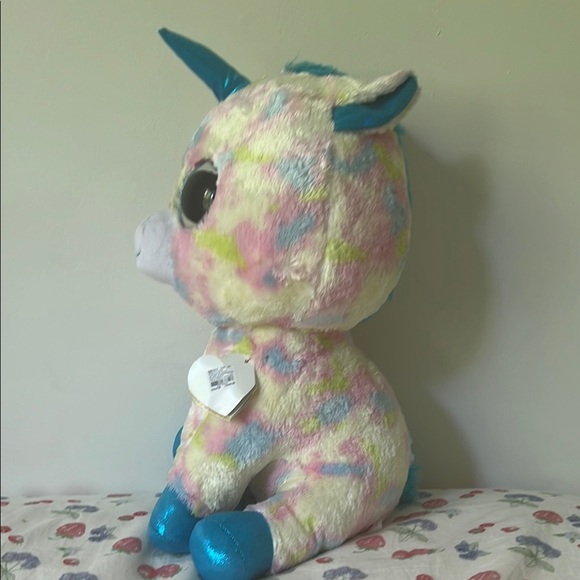 Jumbo Tie Dye Unicorn Beanie Boo - Picture 2 of 3